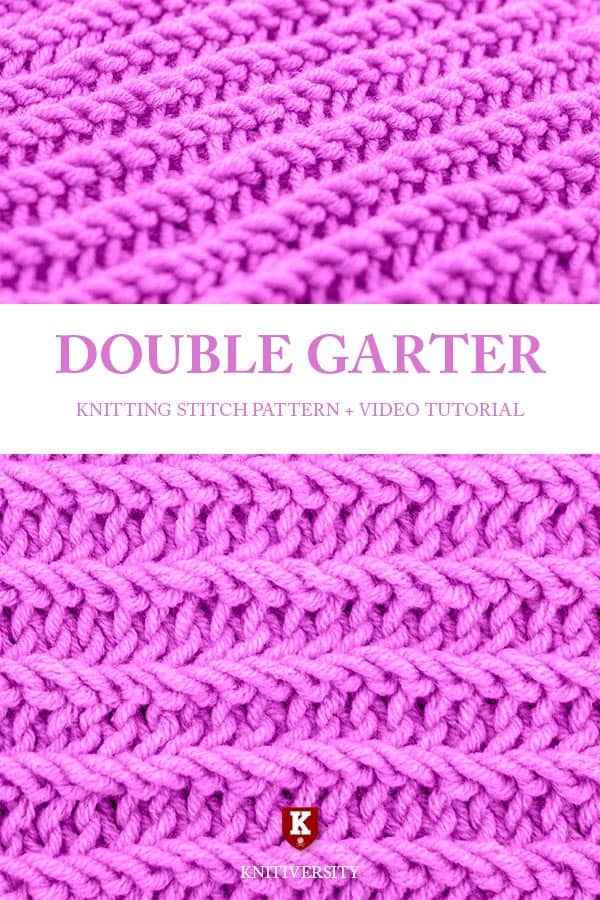 Double Garter Stitch Knitting Pattern Tutorial
