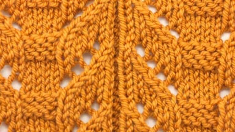 The Totem Pole Lace Panel Knitting Stitch Pattern
