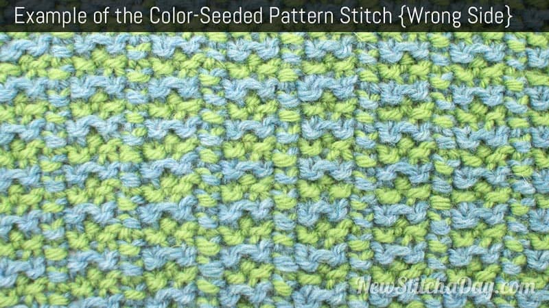 Example of the Color-Seeded Pattern Stitch. (Wrong Side)