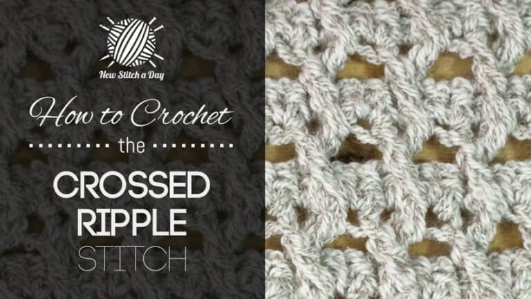 How to Crochet the Crossed Ripple Stitch