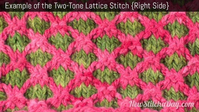 Example of the Two-Tone Lattice Stitch. (Right Side)