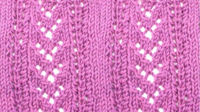 The Vandyke Lace Panel Knitting Stitch Pattern