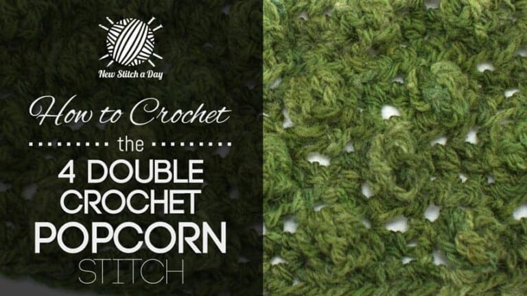 How to Crochet the 4 Double Crochet Popcorn Stitch
