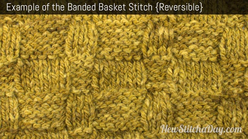 Example of the Banded Basket Stitch. (Reversible)