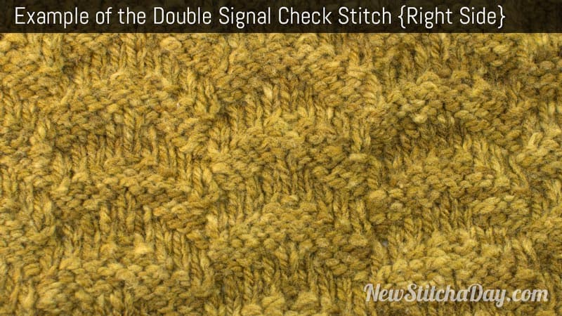 Example of the Double Signal Check Stitch. (Right Side)