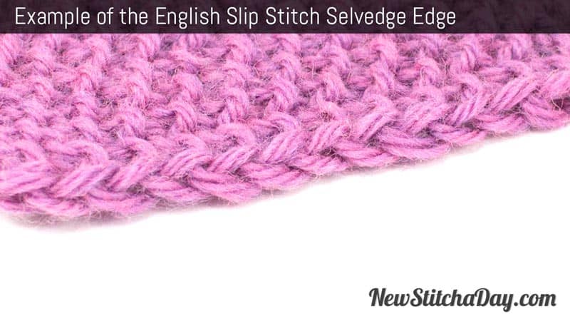 Example of the English Slip Stitch Selvedge Edge.
