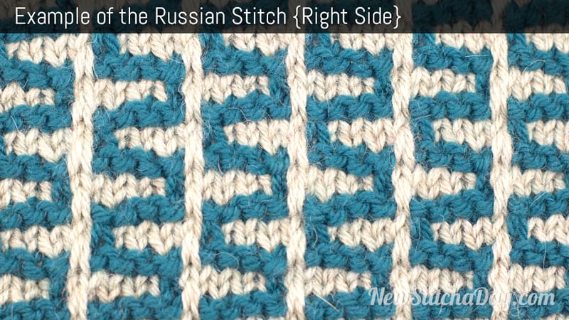 Example of the Russian Stitch. (Right Side)