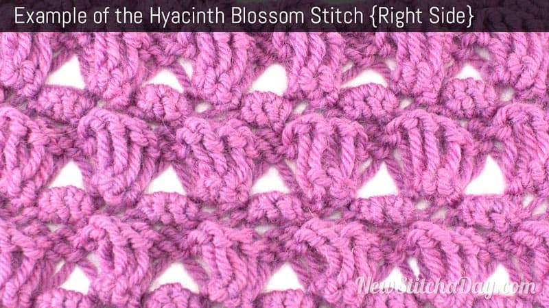 Example of the Hyacinth Blossom Stitch. (Right Side)