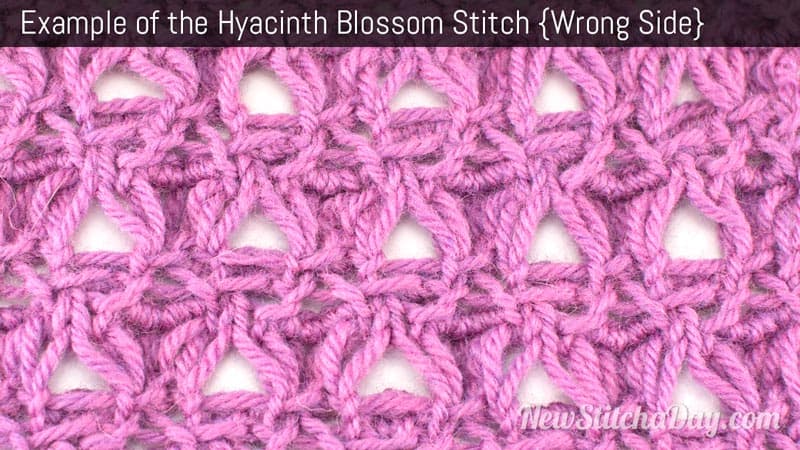 Example of the Hyacinth Blossom Stitch. (Wrong Side)