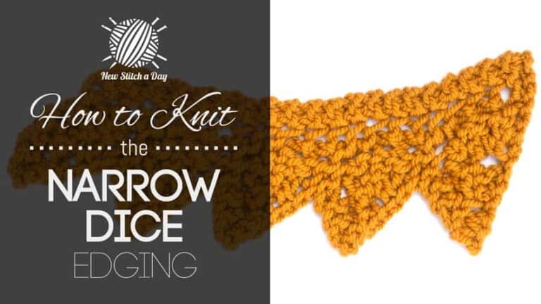 How to Knit the Narrow Dice Edging