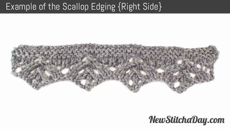 Example of the Scallop Edging. (Right Side)