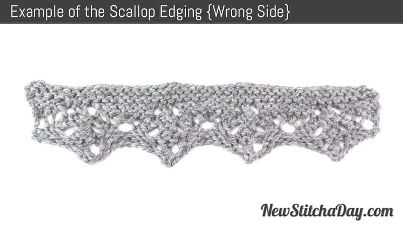 Example of the Scallop Edging. (Wrong Side)