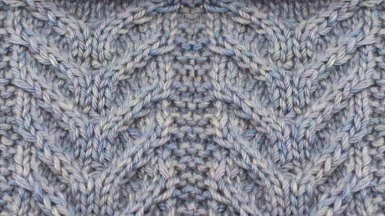 Example of the Staghorn Cable Knitting Stitch Pattern