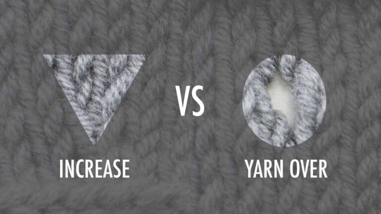 Increases and Yarn Overs Compared