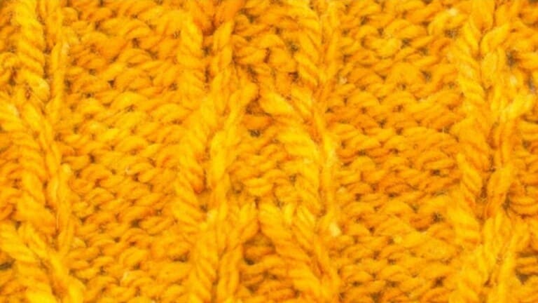 Linked Rib Knitting Stitch Pattern