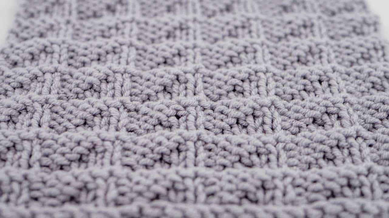 Close up of Flag Knitting Stitch