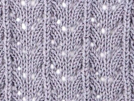 Fishtail Lace Knitting Stitch Pattern